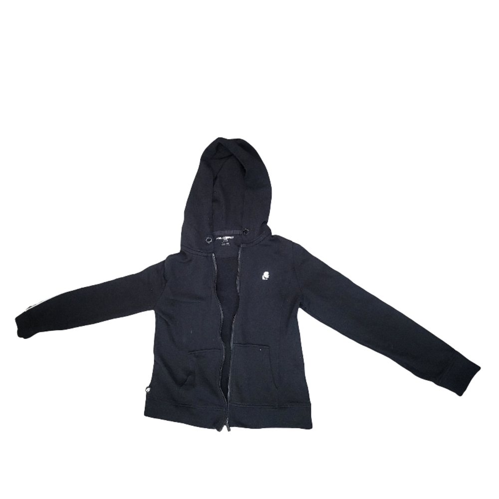 Karl Lagerfeld Women's Black Zip-Up Hoodie - Size Small